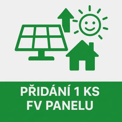 Přidání 1 ks FV panelu – rozšíření FVE