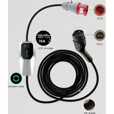 WALLBOX 11KW LCD Typ 2 EU EV 400V ( AKCE)