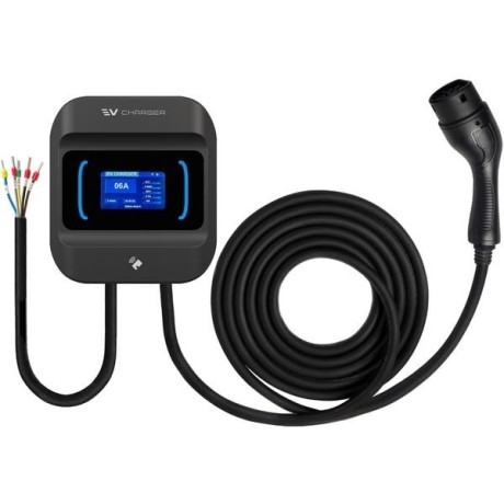 Wallbox 11kW EV nabíjecí stanice pro elektromobily, aplikace, 5m kabel, APP+RFID, černá