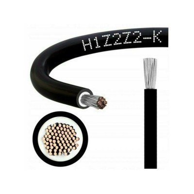 Solární kabel Helukabel Solarflex H1Z2Z2-K 6,0 mm² 1 m černý