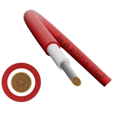 Solární kabel Helukabel Solarflex H1Z2Z2-K 6,0 mm2 1 m červený