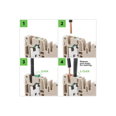 Weidmüller Průchozí řadová svorkovnice S4C 2.5 zelená (100 ks)