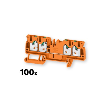 Weidmüller Průchozí řadová svorkovnice S4C 2.5 oranžová (100 ks)