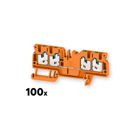 Weidmüller Průchozí řadová svorkovnice S4C 2.5 oranžová (100 ks)