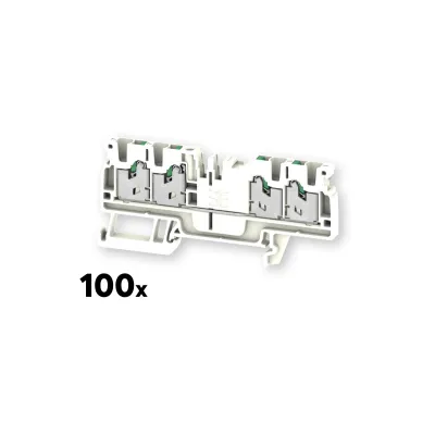 Weidmüller Průchozí řadová svorkovnice S4C 2.5 bílá (100 ks)