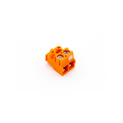 Oranžový šroubovací svorkový konektor 2pinový