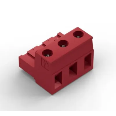 Šroubovací zásuvná svorka – červená 3pól | Solar-Green.cz